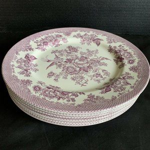 6 Royal Stafford Purple Asiatic Pheasant Plates